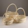 A set of baskets of 3 pcs, 45x36x16xh43cm, white, willow