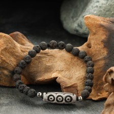 Bracelet from lava with bead Ji 