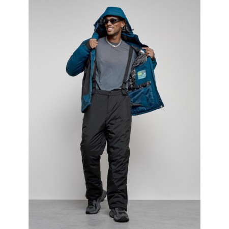 Male winter ski costume, size 48, black color-16