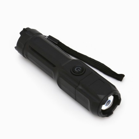 Manual battery flashlight, 3 watts, 1200 mAh, 200 lm, XPE, 3 modes, USB, 12.8 x 3 cm