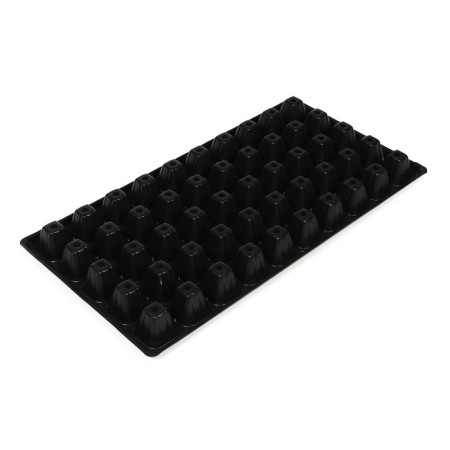 Cassette for seedlings, 50 cells, 70 ml, of plastic, black, 56 × 29.5 × 4 cm, Greengo-7
