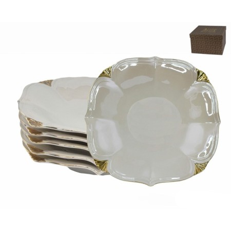 A set of deep plates Lenardi “Pearl White”, porcelain, 21 cm, 6 pcs
