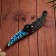 The souvenir is wooden "Automatic folding" Blue, blue