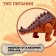 Dinosaur "Anquilosavr" works from batteries, light and sound, brown color