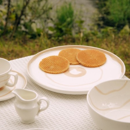 Porcelain dining plot Sl Home "Gato", D = 28 cm, white color-5