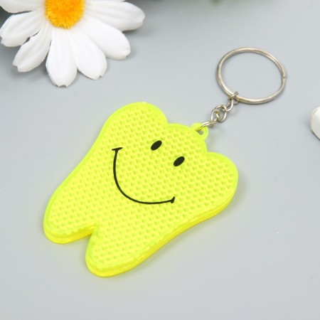Tile plastic reflective catfote "Tooth Smail" 5x6.5 cm-1