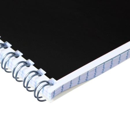 Notepad A6 40 sheets in a cage on the crest "Black", cover shaking cardboard, VD-LK, Block 65 g/m2-1