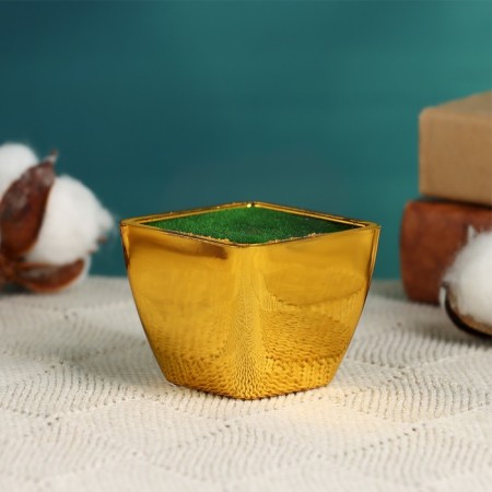 Floristic Kashpo "Axel" gold, 5.5x5x5cm-2