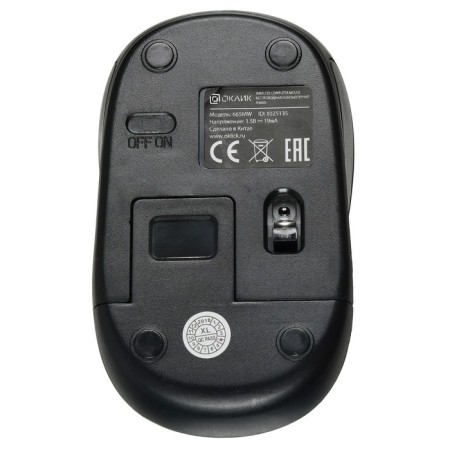 Mouse call 665MW Black/Red optical (1600DPI) wireless USB for laptop (3but)-7