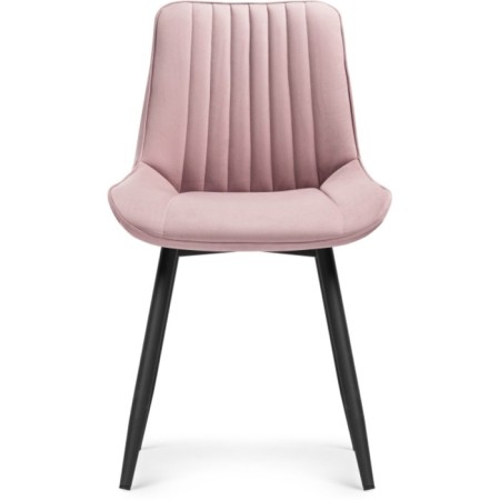 Stew Metall/velor, black/pink 50x56x82 cm stool-1