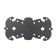 Figure mounting plate, tundra 205x96x2.1, Polymer packaging, black 1 pcs