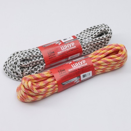 High -strength cord, D = 8 mm, 10 m, color mix-3
