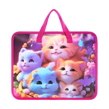 Folder with handles plastic, A4, kittens-2