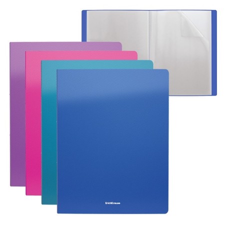 Folder with 40 A4 inserts, 500 μm, Erichkrause Glance Vivid, embossed, heat welding, mix