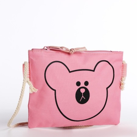 School set. A backpack with a zipper, a core, a bag, a pencil case, a bag for coins, the color is pink-12