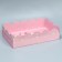 Cookie box, confectionery packaging with PVC lid, “tulips”, 20 x 30 x 8 cm