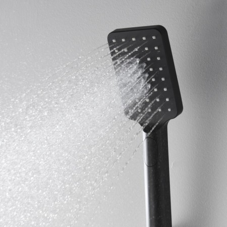 Shower watering can Wasserkraft A130, 3 modes, ABS plastic, black-1