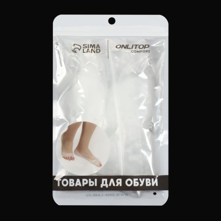 Separates on the foot with dividers, universal, silicone, 18.5 × 9 cm, pair, white color-4
