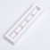 Box for 5 sweets with a shell, with a window, with thin dividers, white 21x5x3.3 cm