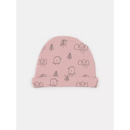 Diamond cocoon with a hat MOWBABY BIRDS, height 56 ​​cm, pink color-4