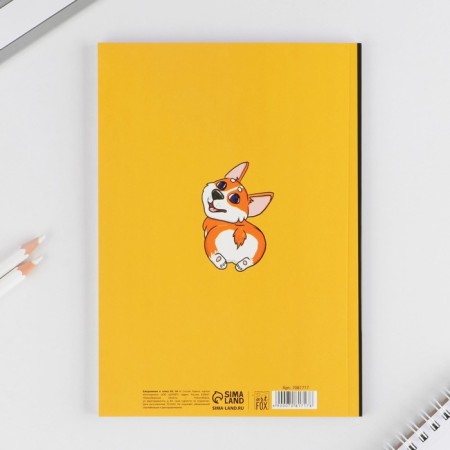 Diary A5, 64 sheets to the point, soft cover "Corgi"-4