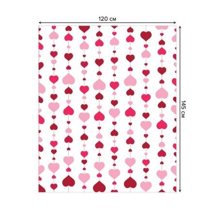 Great tablecloth "Girlyand from hearts", rectangular, oxford, size 120x145 cm-1