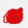 Bag's bag with lightning, long lace, red color
