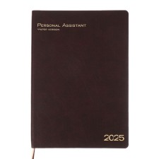 Dated 2025 diary, Escalada, A4, 120 sheets, soft cover, artificial leather, foil embossing, liesse, block 80 g/m2, brown
