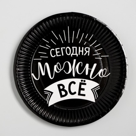 A disposable paper plate "today you can do everything"-1