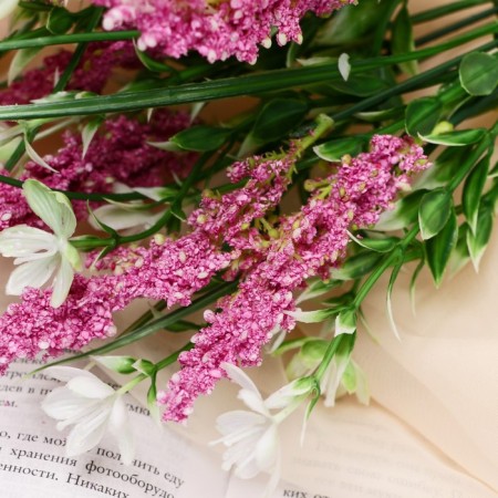 Bouquet "Wisteria with small flowers" 32 cm, mix-1