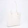 Zipper bag, external pocket, white color
