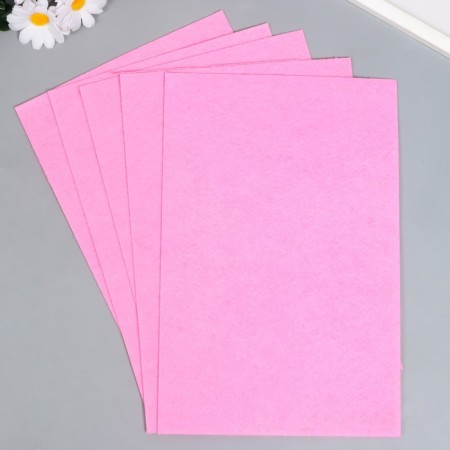 Tough felt 1 mm "pale pink" set of 5 sheets format A4-2