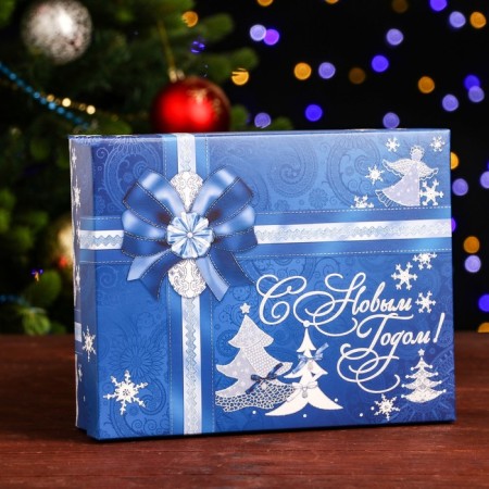 Gift box "Blue Gift", 23.5 x 6.5 x 18.7 cm