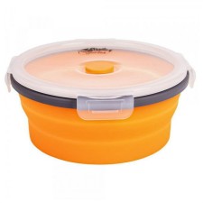Folding container with a lid, 800 ml, orange color