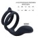 The erection ring of the oka-hoods, double, with vibration stimulation, Soft silicone, black