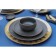 Porcelain bowl Magistro line, 350 ml, d = 11.5 cm, black color