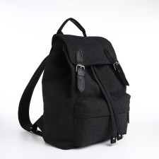 Male City Backpack, Textura, Textile, Black Color