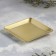 Square Plate Climber of Metal for one candle, 10x1.1 cm, gold