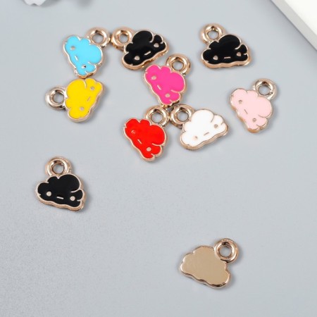 Decor for creativity plastic for metal "Cloud" mix set 10 pcs 1.5x1.4 cm-2