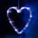 Garland “fringe” 2.4 × 0.9 m with nozzles “heart”, ip20, transparent thread, 186 LED, white glow, 8 modes, 220 V