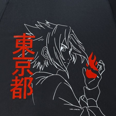 An umbrella with a curly handle of katan "anime-hero"-3