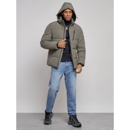 Male Winter jacket, size 56, khaki color-4