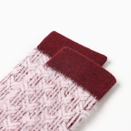 Women's terry socks minku, burgundy color, rr 36-41-1