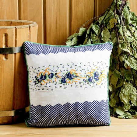 A pillow from Caucasian herbs based on oak and eucalyptus leaves, mix, 27 × 27 cm-4