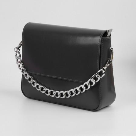 A chain for a bag, with carbines, iron, 22 × 16 mm, 30 cm, silver color-2
