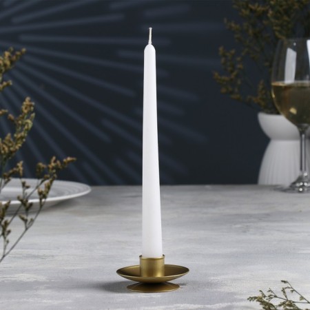 Lotus 2h candlestick for one candle, 7.5x2.5 cm, gold