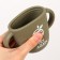 Drunker with a pipe Children's silicone "Try AGAIN", 200 ml., With handles, green color