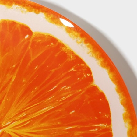 Plate Glass Dunch Dailers "Juicy Orange", D = 20 cm-3