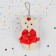 Suspension "Bear in a skirt with a bow", color mix