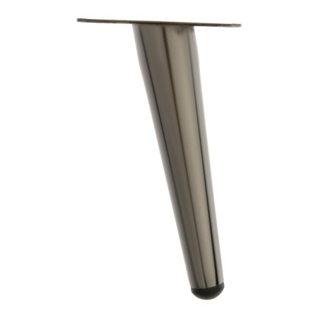 Furniture support Cappio OP07, h = 150mm, thick thickness 1.8, glossy color black-1